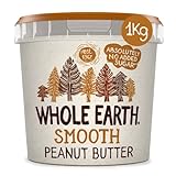 Whole Earth Crema di Arachidi Cremoso, Crema Spalmabile, Fonte Naturale di Proteine Vegetali, Senza Glutine, Vegan, Confezione da 1kg